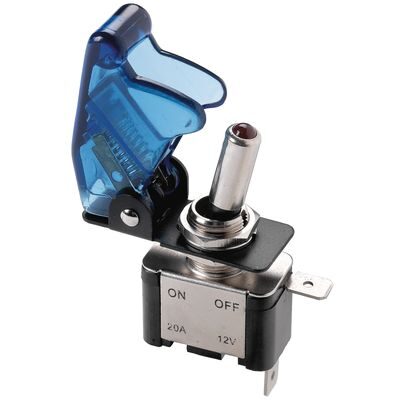 INTERRUPTEUR TYPE AVIA. TOP GUN LED ROUGE CAP. TRANS. BLEU