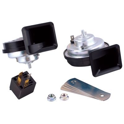 JEU DE KLAXONS NOIRS 8AMP.12V.