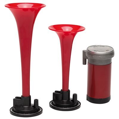 JEU DE TROMPES AVEC COMPRESSEUR METALLIQUE 15AMP. 12V.