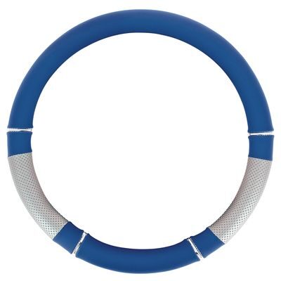 COUVRE VOLANT 37-39 CM. PVC BLEU/GRIS