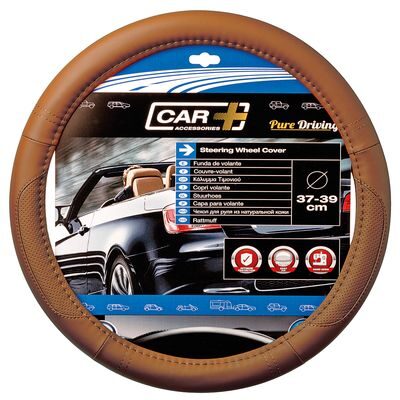 COUVRE-VOLANT 37-39CM "AERO" MARRON - INT.CAOUTCHOUC VIERGE