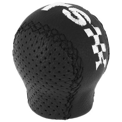 POMMEAU DE VITESSE CUIR NOIR RS "RAVENNA" BAGUE MARCHE ARRIERE