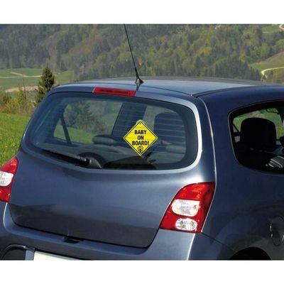 Cartel aviso "bebé a bordo" con ventosa