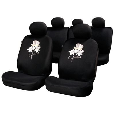 JEU DE HOUSSES DE SIEGE ROSE & SKULL