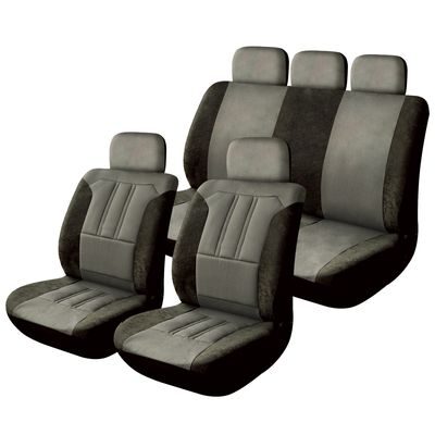 JEU DE HOUSSES DE SIEGE GRIS/NOIR 12PCS - USC