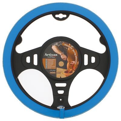 COUVRE VOLANT STYLE ARTISAN 37-39 CM BLEU