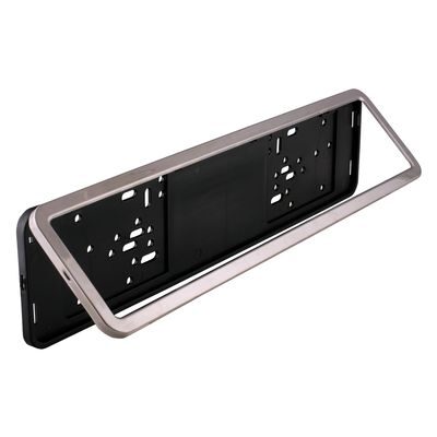 SUPPORT DE PLAQUE D'IMMAT EU CADRE INOX