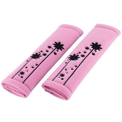 Pink Seat Belt Pad "Urban Girl", 2 piece set