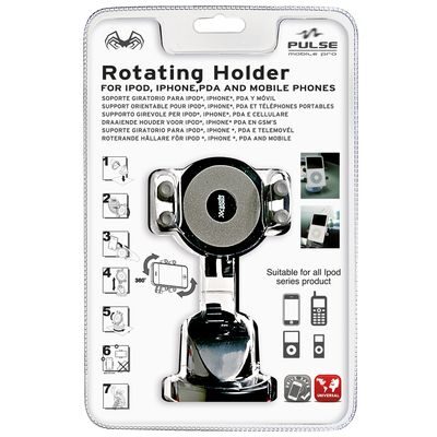 SUPPORT ROTATIF DOUBLE FONCTION POUR IPOD ET GSM NOIR