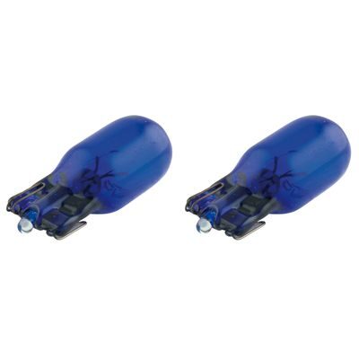 BULB WEDGE BASE BLUE-DYED GLASS T10 5W 12V. 2 PCS.