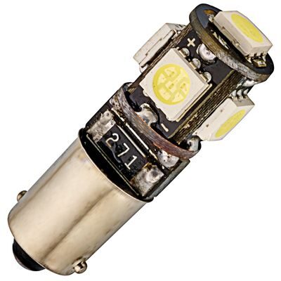 LED BA9S CANBUS 5 LEDS 5050SMD BLANC