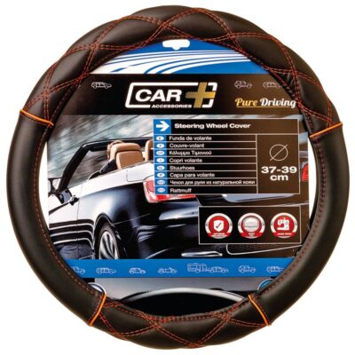 COUVRE-VOLANT 37-39CM "ORANGE TOUCH" CROSSED - INT.CAOUTCHOUC VIERGE