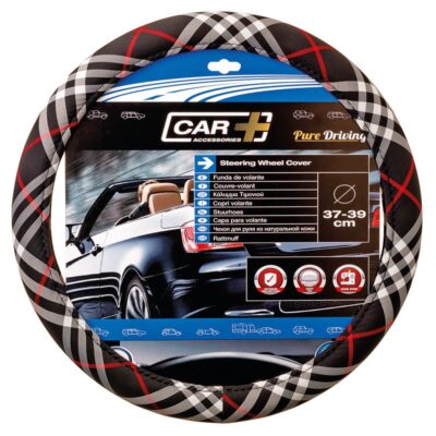 COUVRE VOLANT 37-39CM BRITISH STYLE NOIR TPE RING