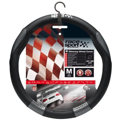 COUVRE VOLANT RACE SPORT NOIR GRIP LOOK CARBONE