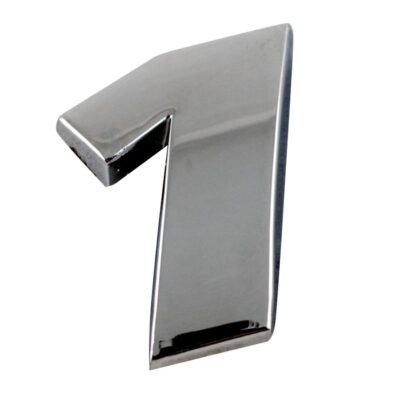 Chrome Emblem "1" ONE Symbol