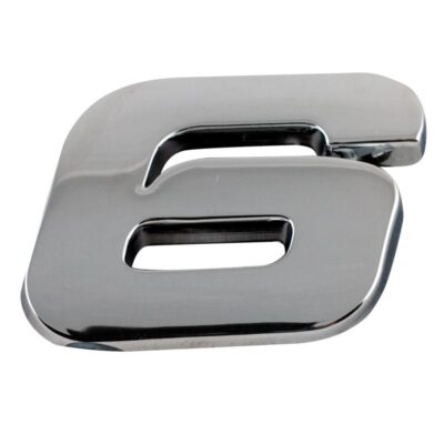 Chrome Emblem "6" SIX Symbol