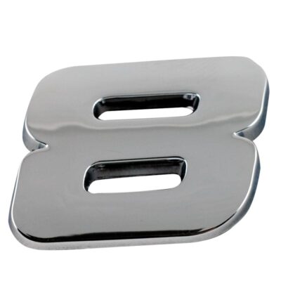 Chrome Emblem "8" EIGHT Symbol