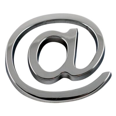 Chrome Emblem "@" AT Symbol