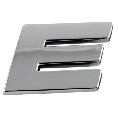 Chrome Emblem "E" Letter