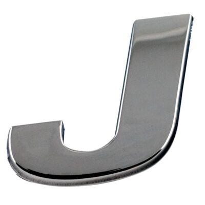 Chrome Emblem "J" Letter