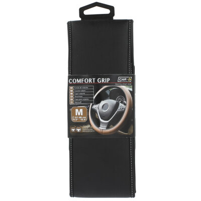 F.V. Negra perforada, cosido blanco M 37-38 cm.