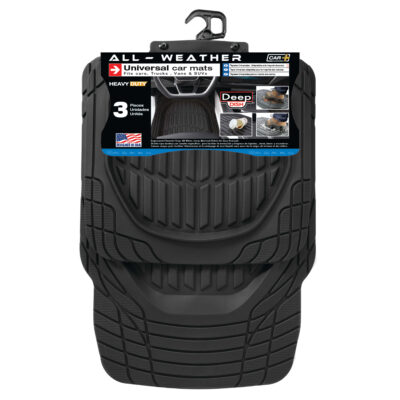 ALFOMBRA PVC UNIV. "SAND" NEGRA. 4 PZS.