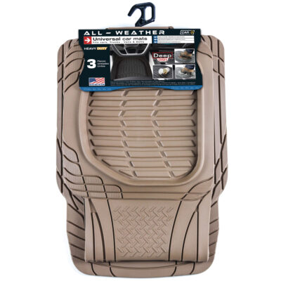 ALFOMBRA PVC UNIVERSAL "SAND" BEIGE 3 PCS