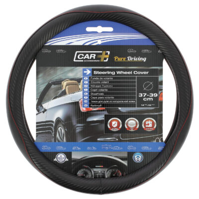 FUNDA DE VOLANTE "SPORTER" CARBON BLACK/RED